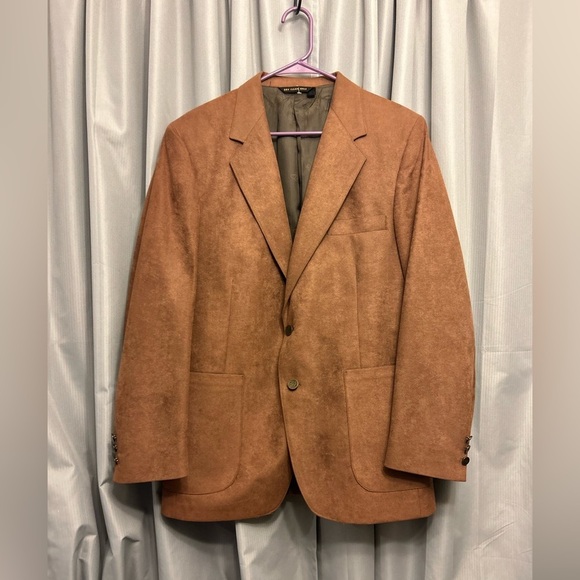 Farah WFF Designer Series Men.UltrasuedeSport Coat Blazer Camel 42R - Picture 3 of 10